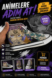 Anime Hırıhıko Arakı Baskılı Unisex Bağcıklı Convers