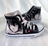Siyah Anime Attack On Tıtan Baskılı Unisex Bağcıklı Convers