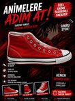 Kırmızı Canvas Unisex Bağcıklı Convers