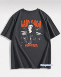Lady Gaga Sırt Baskılı Füme T-Shirt