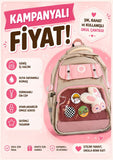 Color Bags  Bölmeli Beslenme Ve Kalemlikli  Okul Çantası Seti - Bej