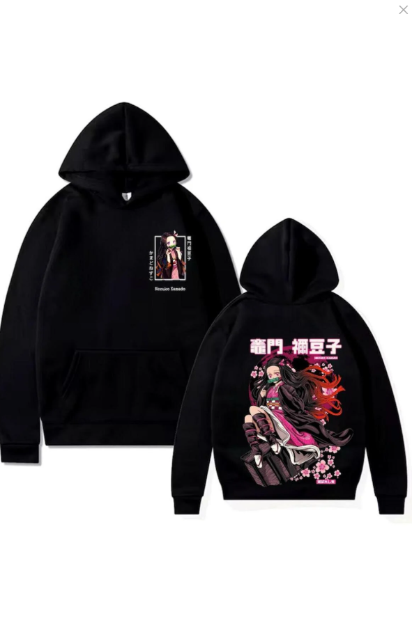 Demon Slayer Nazuko Kamado Ön Arka Baskılı New Season Oversize Hoddie