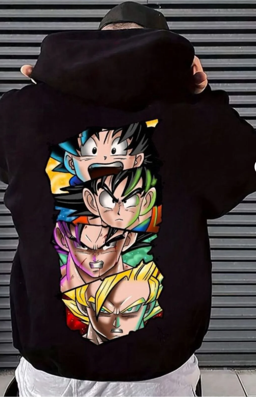 Dragon Ball Z Ön Arka Baskılı Yeni Sezon Sweatshirt