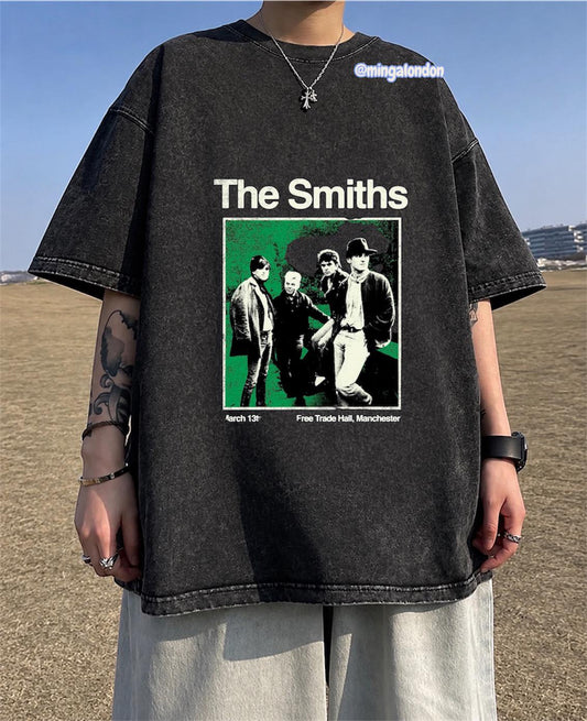 Yıkamalı Kumaş The Smiths Baskılı Oversize T-Shirt