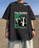 Yıkamalı Kumaş The Smiths Baskılı Oversize T-Shirt