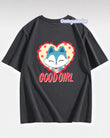 Good Girl Sırt Baskılı Füme T-Shirt