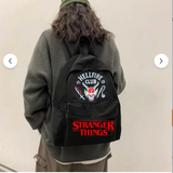 Stranger Things Hellfire baskılı okul sırt çantası
