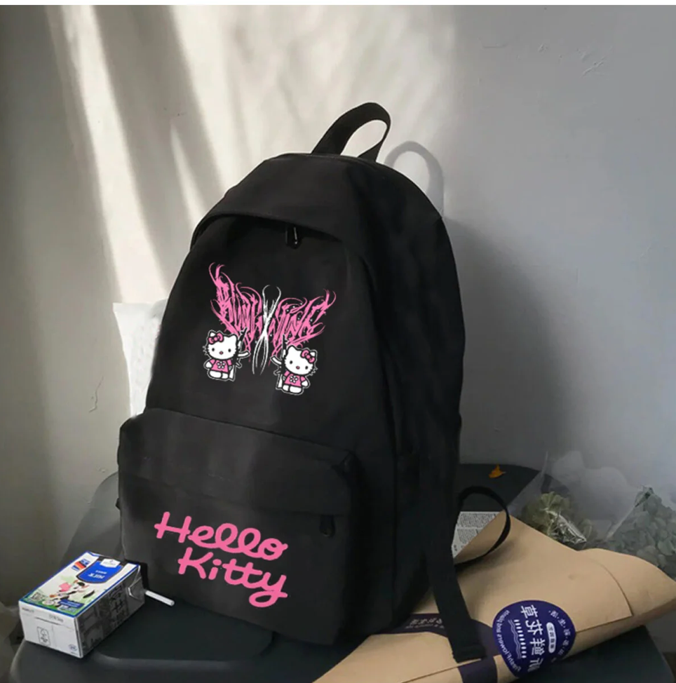 Hello kitty military baskılı sırt çantası