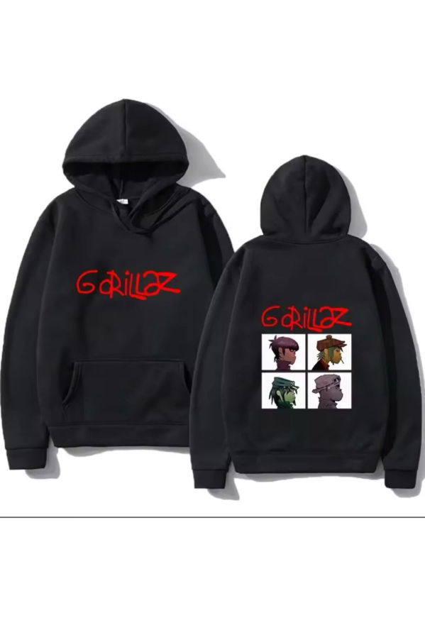 Gorillaz Baskılı Kapüşonlu Sweatshirt