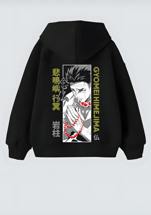 Gyomei Himejima Kimetsu Tasarım Kapşonlu Unisex Sweatshit Hoodie