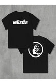 Hellstar Graphic Baskılı Unisex Oversize Siyah T-Shirt