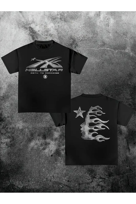Hellstar Graphic Baskılı Unisex Oversize T-Shirt