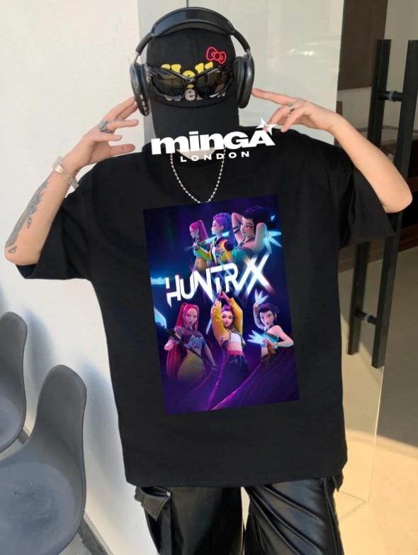 Unisex Huntrıx Photo Baskılı Bisiklet Yaka T-Shirt