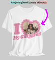 I My Girlfriend Kişiye Özel Fotoğraf Baskılı Beyaz Tshirt