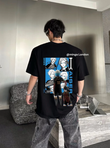 Siyah Blue Lock Michael Kaiser Sırt Baskılı Oversize T-shirt