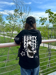 Unisex Jeon Jung-kook Party Sırt Baskılı Bisiklet Yaka T-Shirt