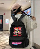 Siyah PowerPuff Gırls Kırmızı Baskılı Okul,Dershane,Kurs Sırt Çantası