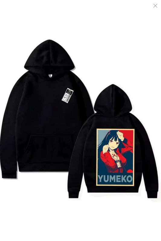 Kakegurui Yumeko Characters Sırt Baskılı New Season Oversize Hoddie