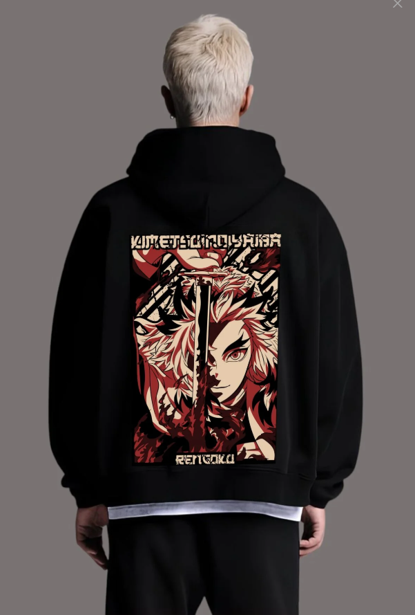 Kyojuro Rengoku Demon Slayer Kapşonlu Unisex Sweatshirt