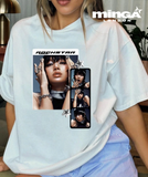 Unisex La Lisa Rock Star Single Baskılı Baskılı Bisiklet Yaka Oversize T-Shirt