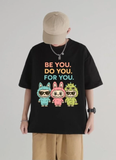 Unisex Labubu Color Baskılı Bisiklet Yaka T-Shirt