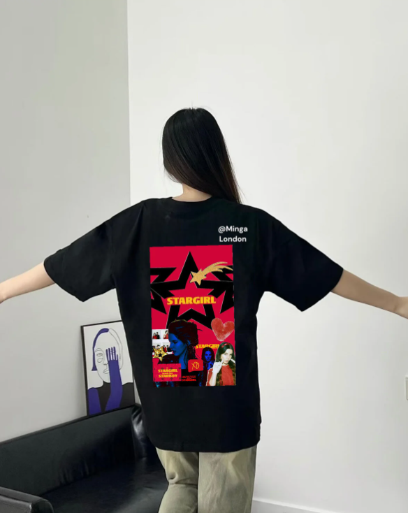 Unisex Lana Del Rey Star Girl Baskılı Bisiklet Yaka T-Shirt