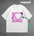 love my fictional husband Kişiye Özel Baskılı Beyaz Oversize Tshirt