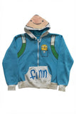 Mavi Adventure Time Finn Unisex Kapüşonlu Hırka