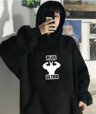 My Hero Academia Eyes Baskılı Siyah Unisex Oversize Kapüşonlu Sweatshirt