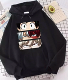 My Hero Academia Anime Ön - Arka Baskılı Oversize Hoddie