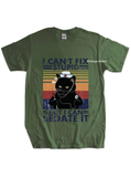Nurse Black Cat Haki Rengi Ön Baskılı Oversize T-shirt