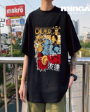 Unisex One Piece Anime Baskılı Bisiklet Yaka T-Shirt