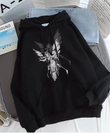 ouz Harajuku Fairy Girl Siyah (Unisex) Kapşonlu