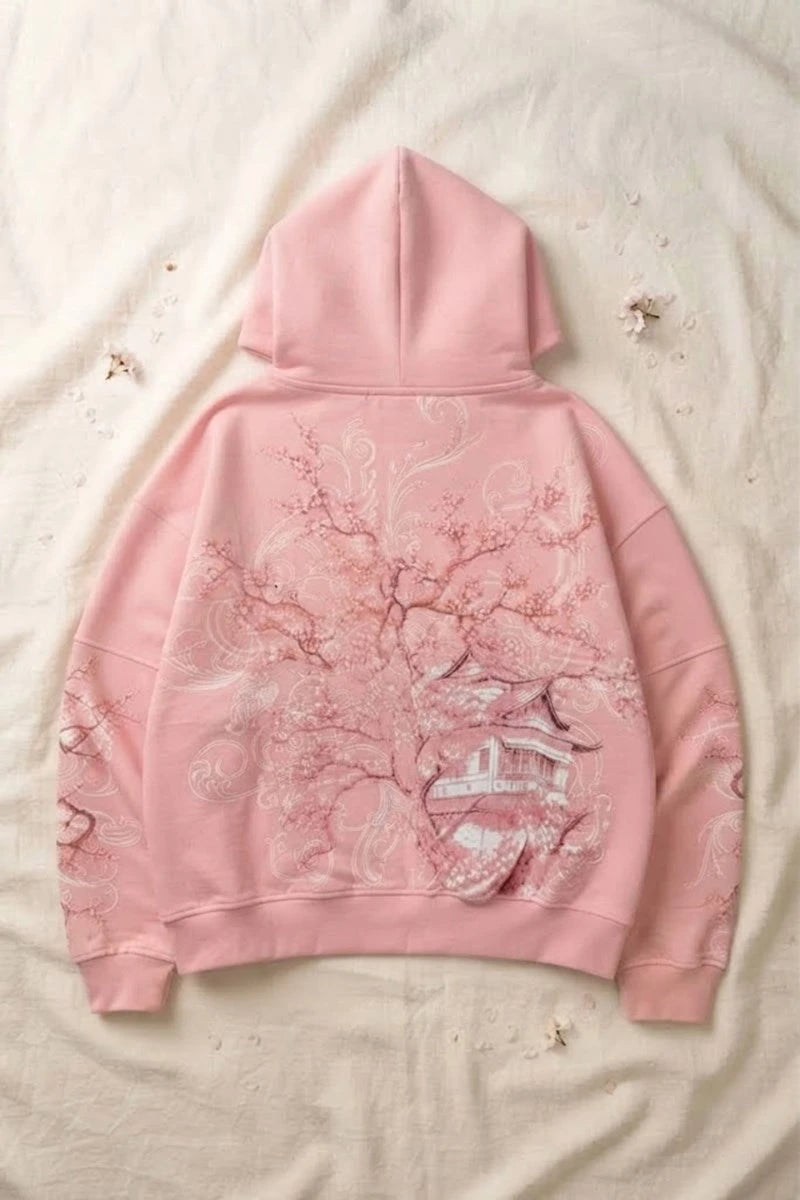 Pembe Sakura Japonic Harajuku Y2K Unisex Hırka