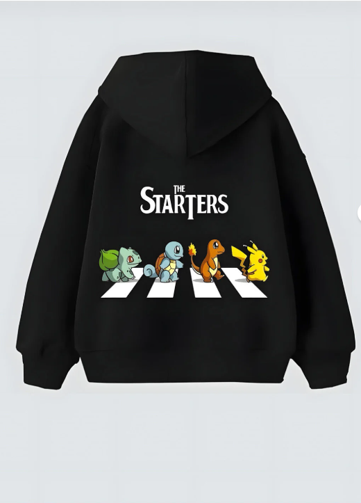 Pokemon Tasarım Kapşonlu Unisex Sweatshit Hoodie