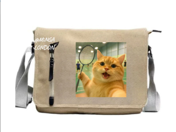 Bej Tennis Cat Postacı Çantası