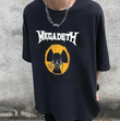 Rock Serisi Megadeth Danger Skull Siyah Unisex Oversize T-shirt