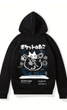 Sırt Baskılı Dual Match Siyah Kapşonlu Sweatshirt