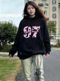 97 Siyah Baskılı Sweatshirt Yeni sezon