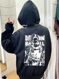 Siyah Beyaz baskılı oversize Sweatshirt
