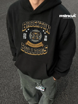 Siyah Brockton Bulldogs Baskılı Oversize Unisex Sweatshirt