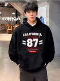 Siyah 87 Collage baskılı oversize Sweatshirt