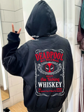 Siyah Dead-pool Baskılı Oversize Unisex Sweatshirt