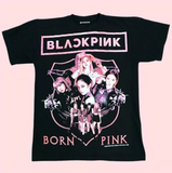 Siyah K-pop Black Pink - Born Pink (unisex) T-shirt