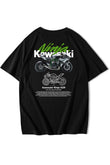 Siyah Ninja Kawasaki Arka Baskılı Oversize Tshirt