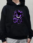 Siyah Purple Hero baskılı oversize Sweatshirt