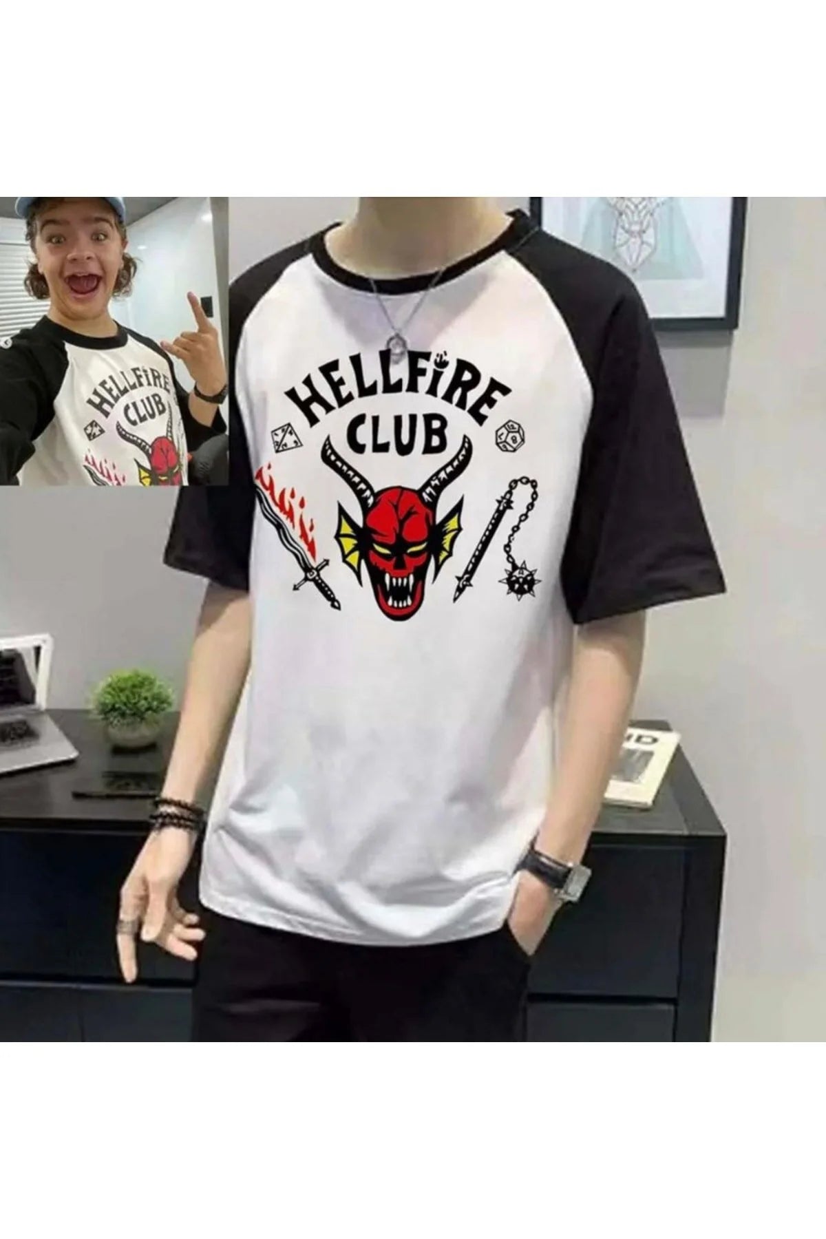 Siyah Hellfire Club Unisex T-shirt