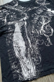 Siyah Vintage Angel Affliction Cyber Grunge Unisex T-shirt
