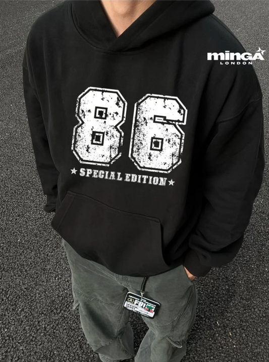 Siyah Vintage Baskılı Yeni Sezon Oversize Unisex Sweatshirt