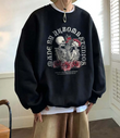 Skulls In Love Baskılı Siyah Unisex Oversize Bisiklet Yaka Sweatshirt